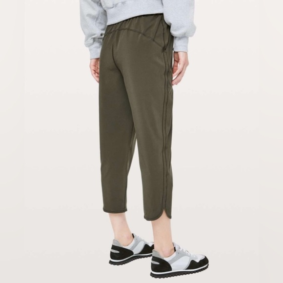 Lululemon Keep It Classic Crop 23" in Dark Olive - Picture 2 of 7